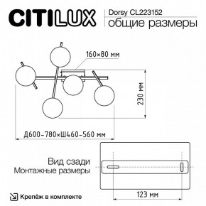 Потолочная люстра Citilux Dorsy CL223152 в Асбесте - asbest.ok-mebel.com | фото 10