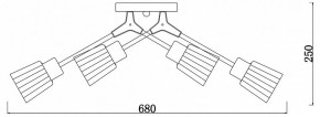 Потолочная люстра Escada Felicia 1137/6P в Асбесте - asbest.ok-mebel.com | фото 3