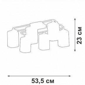 Потолочная люстра Vitaluce V3092 V3092-1/6PL в Асбесте - asbest.ok-mebel.com | фото 4