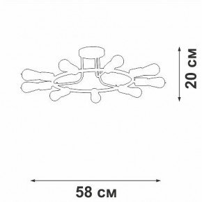Потолочная люстра Vitaluce V3797 V3797-1/9PL в Асбесте - asbest.ok-mebel.com | фото 2