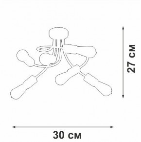Потолочная люстра Vitaluce V3928 V3928-1/6PL в Асбесте - asbest.ok-mebel.com | фото 4