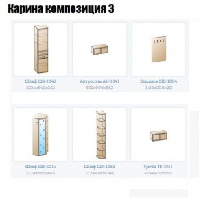 Прихожая Карина (модульная) в Асбесте - asbest.ok-mebel.com | фото 8