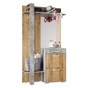 Прихожая Кензо (крафт/бетон) вешалка+шкаф в Асбесте - asbest.ok-mebel.com | фото 2