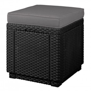 Пуфик Куб с подушкой (Cube with cushion) графит - прохладный серый в Асбесте - asbest.ok-mebel.com | фото 1