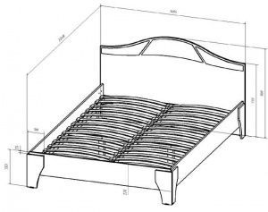 Кровать 1400 Верона в Асбесте - asbest.ok-mebel.com | фото 2