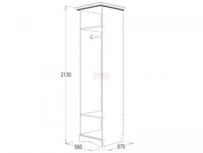 Шкаф 1-но дверный для одежды Ольга 1Н в Асбесте - asbest.ok-mebel.com | фото 2