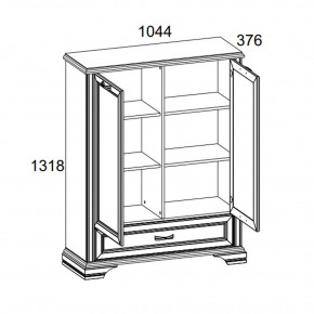 Шкаф 2D1SL, MONAKO, цвет Сосна винтаж/дуб анкона в Асбесте - asbest.ok-mebel.com | фото 3