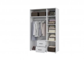 Шкаф 3-х створчатый с ящиками VICTOR (Белый) в Асбесте - asbest.ok-mebel.com | фото 2