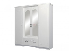 Шкаф 4-х дверный для одежды и белья Ольга-10 МДФ в Асбесте - asbest.ok-mebel.com | фото