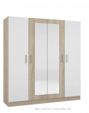Шкаф 4-х створчатый Леси + Зеркало в Асбесте - asbest.ok-mebel.com | фото 3