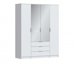 Шкаф 4х дверный с зеркалами Николь СБ-2595/1 (Белый) в Асбесте - asbest.ok-mebel.com | фото
