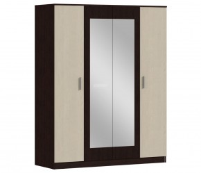 Шкаф 4х дверный с зеркалами Уют СБ-2750/1.Н (Венге/Паллада) в Асбесте - asbest.ok-mebel.com | фото