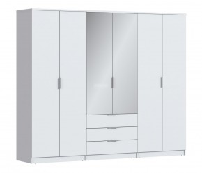 Шкаф 6-ти дверный Николь СБ-2593/1 (Белый) в Асбесте - asbest.ok-mebel.com | фото 1