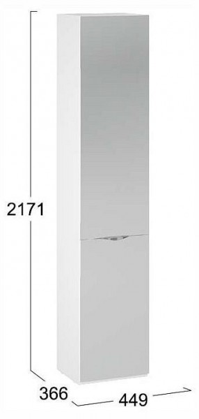 Шкаф для белья Глосс СМ-319.07.012 в Асбесте - asbest.ok-mebel.com | фото 4
