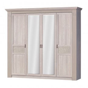 Шкаф для одежды 4-дверный №203 "Лючия" Дуб оксфорд серый в Асбесте - asbest.ok-mebel.com | фото