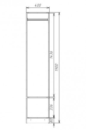 Шкаф для Одежды ЭШ1-РП-19-4 (ручка профильная) серия "Экон" в Асбесте - asbest.ok-mebel.com | фото 2