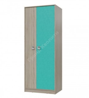 Шкаф для одежды Сити (Арт. 6-9411) Дуб Сонома/Аква в Асбесте - asbest.ok-mebel.com | фото
