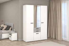 Шкаф Ева (Белый текстурный/Бетонный камень) в Асбесте - asbest.ok-mebel.com | фото