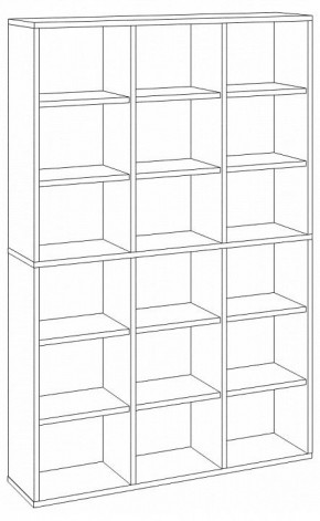 Шкаф книжный Домино СУ(ш3в2)+6ФГ в Асбесте - asbest.ok-mebel.com | фото 2