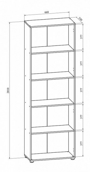 Шкаф книжный Офис ОФ-302К в Асбесте - asbest.ok-mebel.com | фото 2