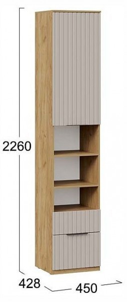 Шкаф комбинированный Хилтон Исп. 2 в Асбесте - asbest.ok-mebel.com | фото 4