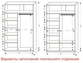 Шкаф-купе 1400 серии SOFT D6+D6+B2+PL3 (2 ящика+2штанги) профиль «Капучино» в Асбесте - asbest.ok-mebel.com | фото 7