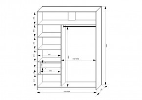 Шкаф-купе 1500 серии NEW CLASSIC K3+K3+B2+PL1 (2 ящика+1 штанга) профиль «Капучино» в Асбесте - asbest.ok-mebel.com | фото 3