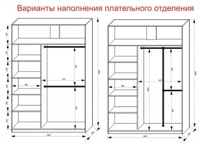 Шкаф-купе 1600 серии SOFT D6+D6+B2+PL3 (2 ящика+2штанги) профиль «Капучино» в Асбесте - asbest.ok-mebel.com | фото 7