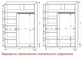 Шкаф-купе 1600 серии SOFT D6+D6+B2+PL3 (2 ящика+2штанги) профиль «Капучино» в Асбесте - asbest.ok-mebel.com | фото 8