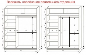 Шкаф-купе 1800 серии SOFT D6+D6+B2+PL3 (2 ящика+2штанги) профиль «Капучино» в Асбесте - asbest.ok-mebel.com | фото 8