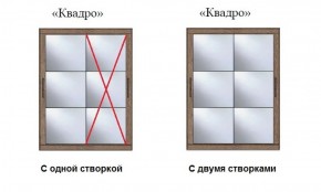 Шкаф-купе №19 Серия 3 Квадро (2000) Ясень Анкор светлый в Асбесте - asbest.ok-mebel.com | фото 3