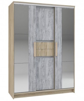Шкаф-купе Эдем 1.5 (Дуб Крафт серый/Бетонный камень) двери ЛДСП в Асбесте - asbest.ok-mebel.com | фото 5