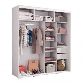 Шкаф-купе Крафт-6 1.6 м ШКК-06 (ясень белый) в Асбесте - asbest.ok-mebel.com | фото 2