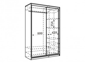 Шкаф-купе Рене 1500 вариант 7 (Тройной ЛДСП/Тройной ЛДСП) в Асбесте - asbest.ok-mebel.com | фото 2