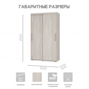 Шкаф-купе ШКК-11 (ясень белый) в Асбесте - asbest.ok-mebel.com | фото 7