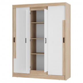 Шкаф-купе Смарт ШКК-06 (дуб сонома/белый) в Асбесте - asbest.ok-mebel.com | фото 3