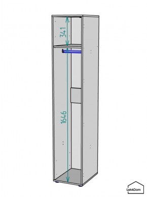 Шкаф Linnea MHR-1 2050х400х510 (Белый-М 11.1.2) в Асбесте - asbest.ok-mebel.com | фото 3