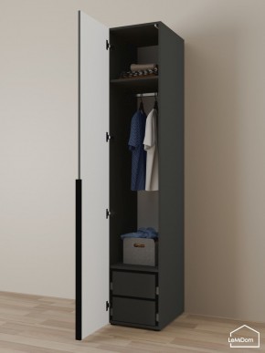 Шкаф Linnea MHR-1-3 2050х400х510 (Графит-М 11.1.25) в Асбесте - asbest.ok-mebel.com | фото 5