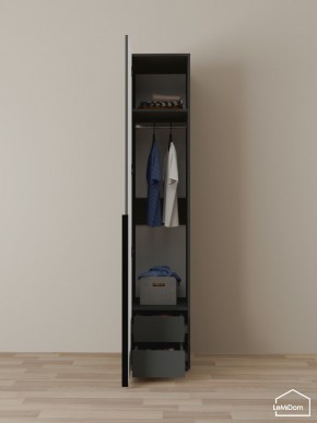 Шкаф Linnea MHR-1-3 2050х400х510 (Графит-М 11.1.25) в Асбесте - asbest.ok-mebel.com | фото 6