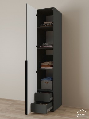 Шкаф Linnea MHR-1-4 2050х400х510 (Графит-М 11.1.25) в Асбесте - asbest.ok-mebel.com | фото 6