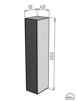 Шкаф Linnea MHR-1PO-2 2050х400х510 (Белый-М 11.1.2) в Асбесте - asbest.ok-mebel.com | фото 2