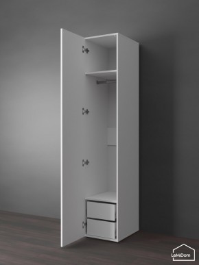 Шкаф Linnea MHR-1PO-3 2050х400х510 (Белый-М 11.1.2) в Асбесте - asbest.ok-mebel.com | фото 4