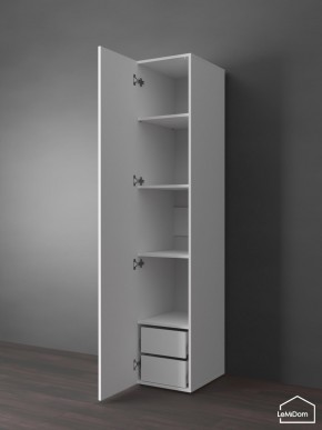 Шкаф Linnea MHR-1PO-4 2050х400х510 (Белый-М 11.1.2) в Асбесте - asbest.ok-mebel.com | фото 5