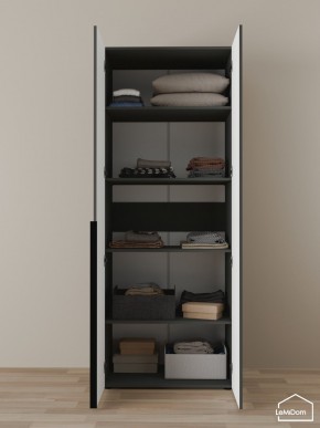 Шкаф Linnea MHR-2-2 2050х800х510 (Графит-М 11.1.25) в Асбесте - asbest.ok-mebel.com | фото 4