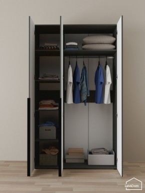 Шкаф Linnea MHR-3-1 2050х1200х510 (Графит-М 11.1.25) в Асбесте - asbest.ok-mebel.com | фото 4