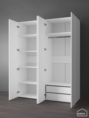 Шкаф Linnea MHR-4PO-2 2050х1600х510 (Белый-М 11.1.2) в Асбесте - asbest.ok-mebel.com | фото 5