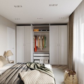 Шкаф МАКС двухдверный узкий, цвет белый в Асбесте - asbest.ok-mebel.com | фото 4