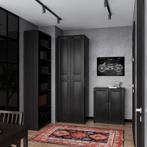 Шкаф МАКС двухдверный узкий, цвет Дуб Венге в Асбесте - asbest.ok-mebel.com | фото 4