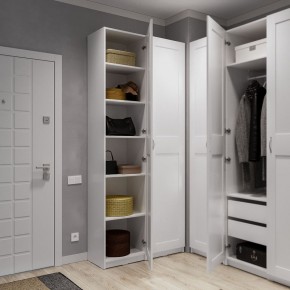 Шкаф МАКС однодверный узкий, цвет белый в Асбесте - asbest.ok-mebel.com | фото 4