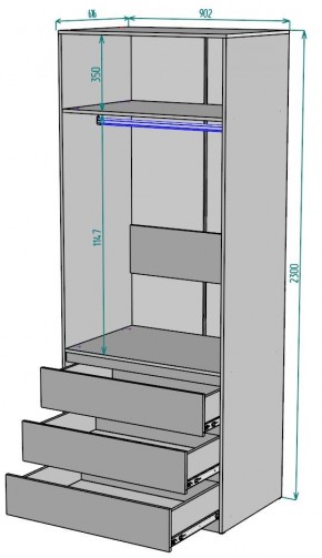 Шкаф Мальта H171 в Асбесте - asbest.ok-mebel.com | фото 2